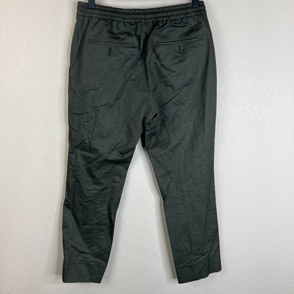 Reiss Womens Pull On Straight Leg Pants Size 28 Green High Rise Drawstring - Picture 2 of 13